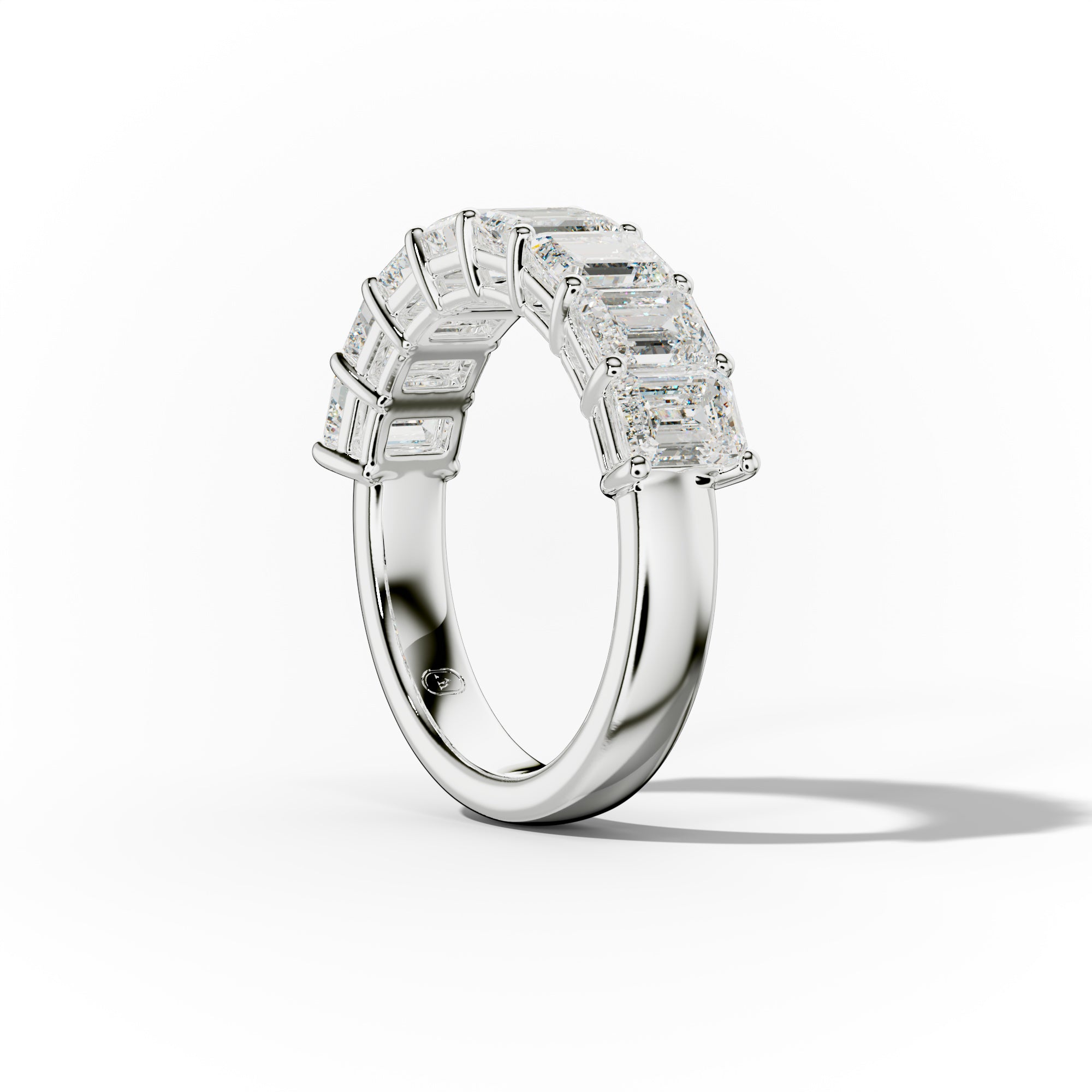 3.0 Carat Emerald Cut  Diamond Anniversary Band